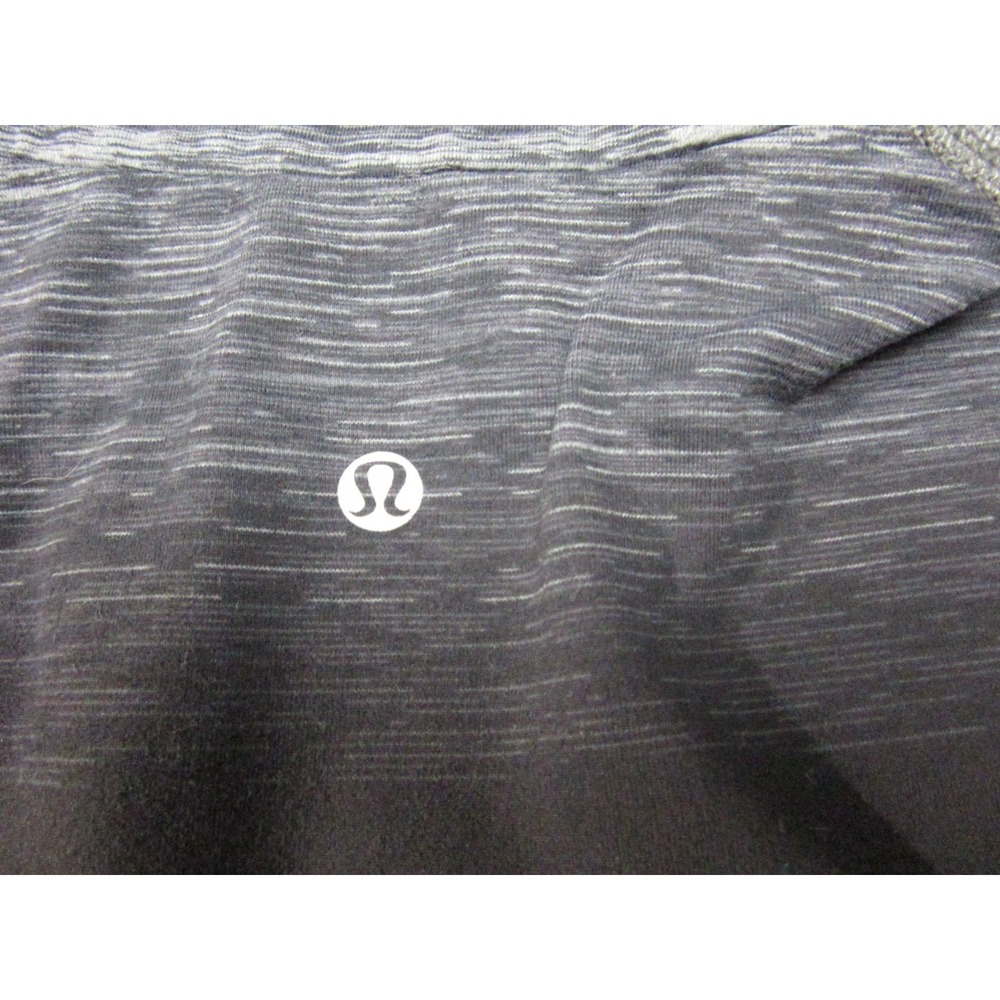 Lululemon Shirt Men XL Gray Universal Stripe Black Soot Light White Core 1/4 Zip - Picture 8 of 11